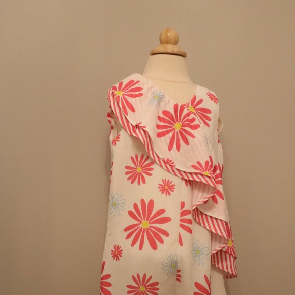 Agatha Ruiz De La Prada white and pink daisy trouser/dungarees NWT - Picture 1 of 4